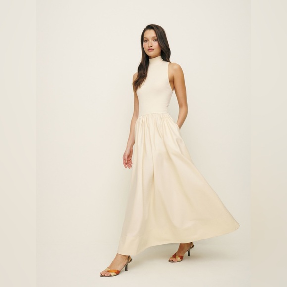 Reformation Sai Dress, Sleeveless Maxi, XS (Anthropologie) NWT White, Cream - Picture 6 of 11
